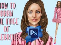 Digital Fashion Illustration  How to draw the face of celebrities
