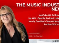 Music Industry News – YT Q4 Ad up, Spotify Podcast Listening up, & Tencent acquires 10% in UMG.