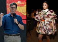 Stephen Colbert sends up Nicki Minaj’s COVID-19 misinformation with ‘Super Balls’
