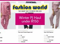 Winter PJ try on haul under R150| ft Fashion World| South African YouTuber