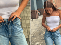 I Tried the Viral TikTok Jean Hack to Make Baggy Jeans Fit