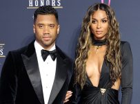 Ciara Wears Plunging Gown With High Slit at NFL Honors