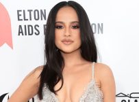 Becky G’s Oscars Afterparty Chandelier Dress | Photos
