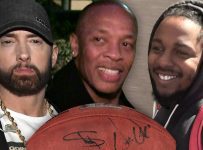 Super Bowl LVI Ball Signed By Halftime Performers Hits Auction, Eminem, Dre & Co.!