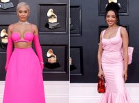 Pink Gowns and Outfits at the Grammys 2022