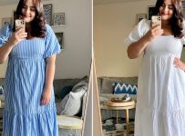 Old Navy Summer Puff-Sleeve Cotton Midi Dress Review | 2022